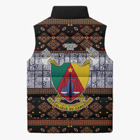 Cameroon Toghu Sleeveless Puffer Jacket Flag Coat Of Arms - Traditional Bamenda Art