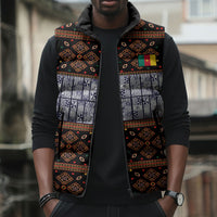 Cameroon Toghu Sleeveless Puffer Jacket Flag Coat Of Arms - Traditional Bamenda Art