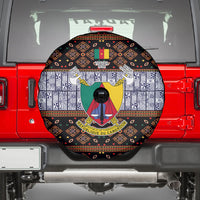 Cameroon Toghu Spare Tire Cover Flag Coat Of Arms - Traditional Bamenda Art