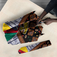 Cameroon Toghu Umbrella Flag Coat Of Arms - Traditional Bamenda Art