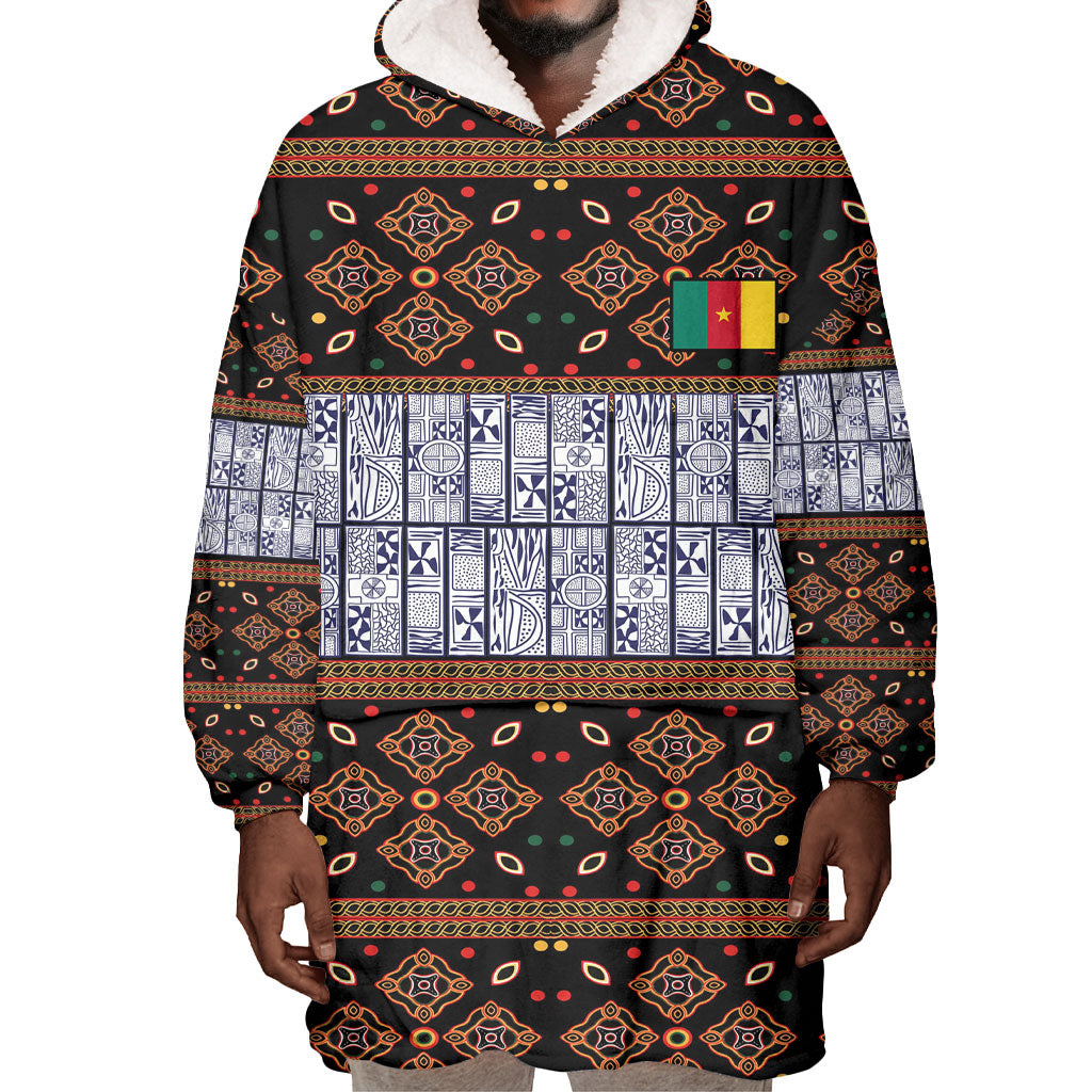 Cameroon Toghu Wearable Blanket Hoodie Flag Coat Of Arms - Traditional Bamenda Art
