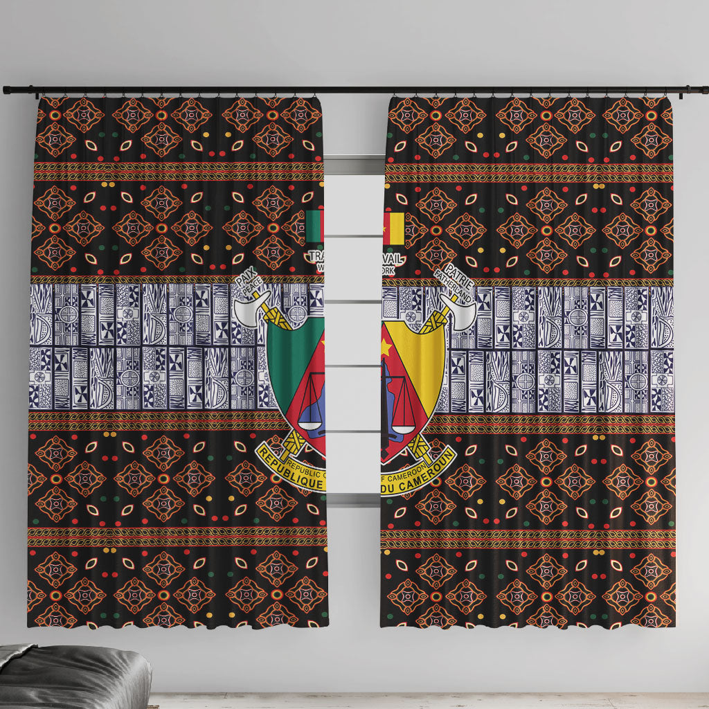 Cameroon Toghu Window Curtain Flag Coat Of Arms - Traditional Bamenda Art