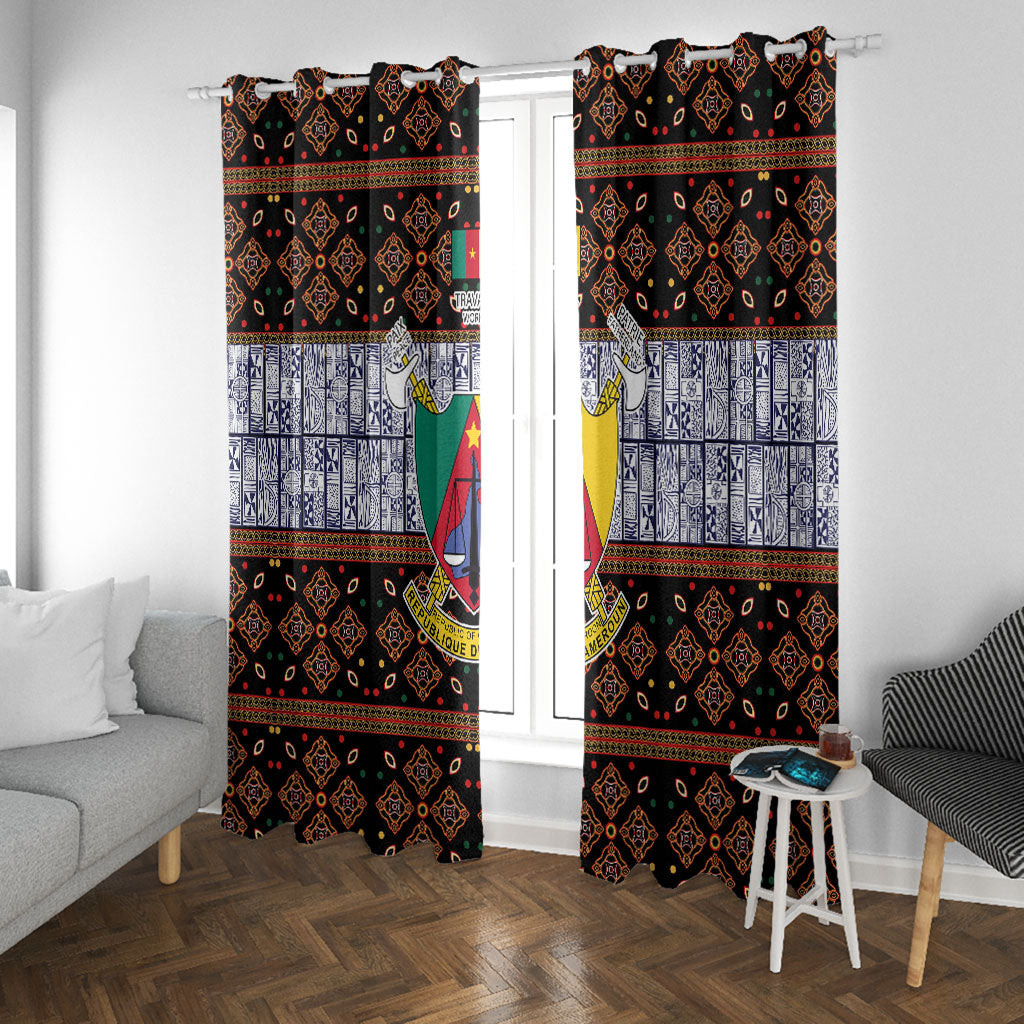 Cameroon Toghu Window Curtain Flag Coat Of Arms - Traditional Bamenda Art