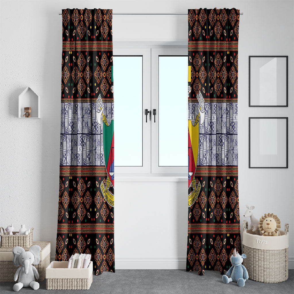 Cameroon Toghu Window Curtain Flag Coat Of Arms - Traditional Bamenda Art