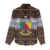 Cameroon Toghu Women Casual Shirt Flag Coat Of Arms - Traditional Bamenda Art
