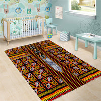 Cameroon Toghu Area Rug Vibrant Bamenda Tribal - Authentic African Folk Art