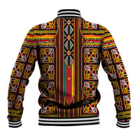 Cameroon Toghu Baseball Jacket Vibrant Bamenda Tribal - Authentic African Folk Art