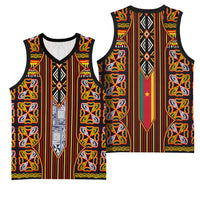 Cameroon Toghu Basketball Jersey Vibrant Bamenda Tribal - Authentic African Folk Art