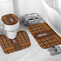 Cameroon Toghu Bathroom Set Vibrant Bamenda Tribal - Authentic African Folk Art