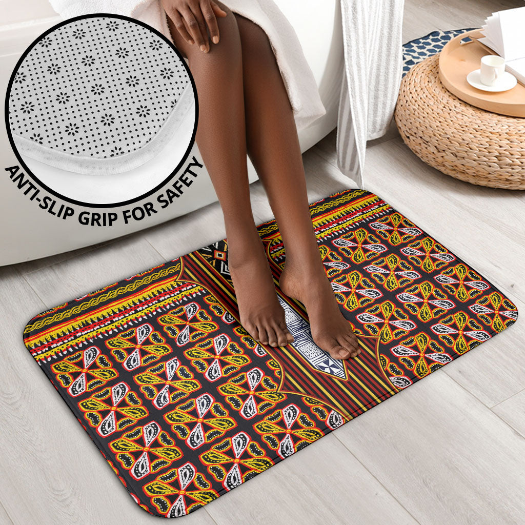 Cameroon Toghu Bathroom Set Vibrant Bamenda Tribal - Authentic African Folk Art