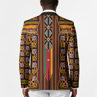 Cameroon Toghu Blazer Vibrant Bamenda Tribal - Authentic African Folk Art