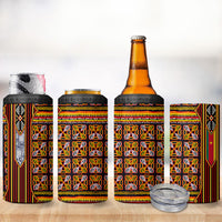 Cameroon Toghu 4 in 1 Can Cooler Tumbler Vibrant Bamenda Tribal - Authentic African Folk Art