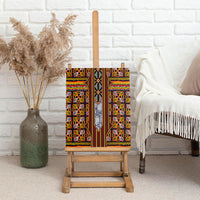Cameroon Toghu Canvas Wall Art Vibrant Bamenda Tribal - Authentic African Folk Art