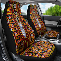 Cameroon Toghu Car Seat Cover Vibrant Bamenda Tribal - Authentic African Folk Art