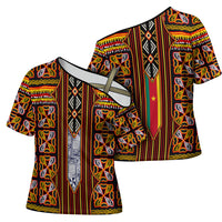 Cameroon Toghu Cross Shoulder Shirt Vibrant Bamenda Tribal - Authentic African Folk Art