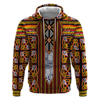 Cameroon Toghu Hoodie Vibrant Bamenda Tribal - Authentic African Folk Art