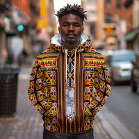 Cameroon Toghu Hoodie Vibrant Bamenda Tribal - Authentic African Folk Art