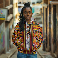 Cameroon Toghu Hoodie Vibrant Bamenda Tribal - Authentic African Folk Art
