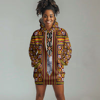 Cameroon Toghu Hoodie Dress Vibrant Bamenda Tribal - Authentic African Folk Art