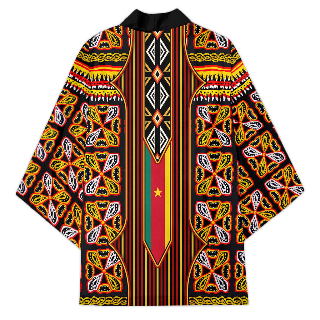 Cameroon Toghu Kimono Vibrant Bamenda Tribal - Authentic African Folk Art