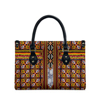 Cameroon Toghu Leather Bag Vibrant Bamenda Tribal - Authentic African Folk Art