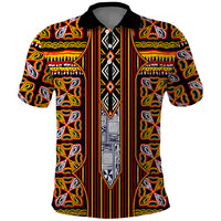 Cameroon Toghu Polo Shirt Vibrant Bamenda Tribal - Authentic African Folk Art