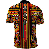 Cameroon Toghu Polo Shirt Vibrant Bamenda Tribal - Authentic African Folk Art