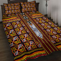 Cameroon Toghu Quilt Bed Set Vibrant Bamenda Tribal - Authentic African Folk Art