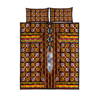 Cameroon Toghu Quilt Bed Set Vibrant Bamenda Tribal - Authentic African Folk Art