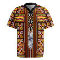 Cameroon Toghu Rugby Jersey Vibrant Bamenda Tribal - Authentic African Folk Art
