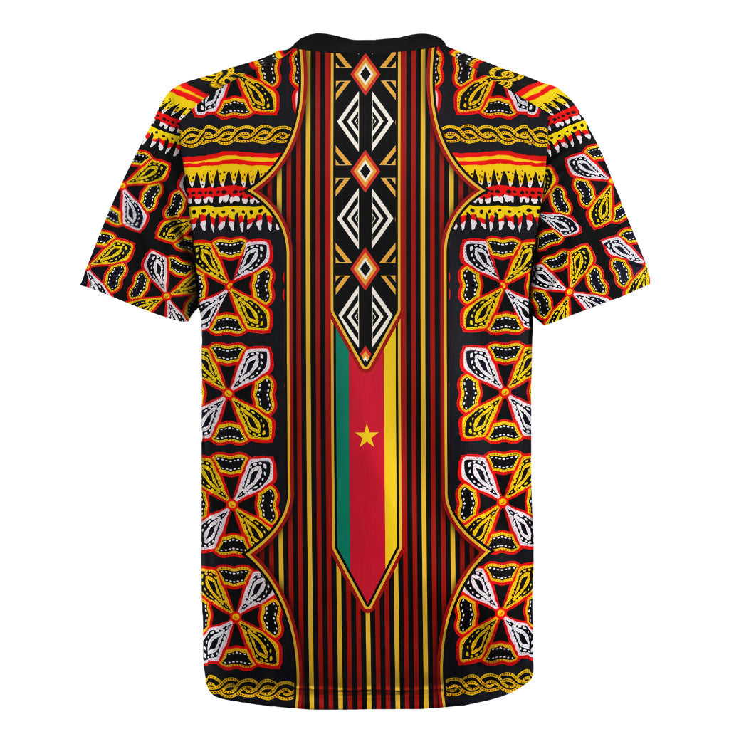 Cameroon Toghu Rugby Jersey Vibrant Bamenda Tribal - Authentic African Folk Art