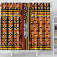 Cameroon Toghu Shower Curtain Vibrant Bamenda Tribal - Authentic African Folk Art