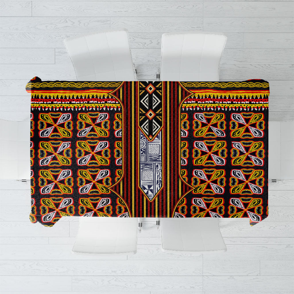 Cameroon Toghu Tablecloth Vibrant Bamenda Tribal - Authentic African Folk Art