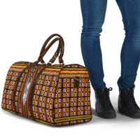 Cameroon Toghu Travel Bag Vibrant Bamenda Tribal - Authentic African Folk Art