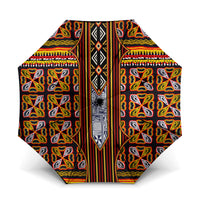 Cameroon Toghu Umbrella Vibrant Bamenda Tribal - Authentic African Folk Art
