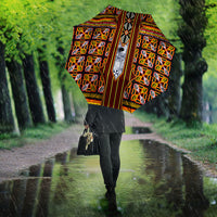 Cameroon Toghu Umbrella Vibrant Bamenda Tribal - Authentic African Folk Art