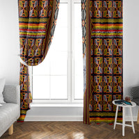 Cameroon Toghu Window Curtain Vibrant Bamenda Tribal - Authentic African Folk Art