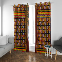 Cameroon Toghu Window Curtain Vibrant Bamenda Tribal - Authentic African Folk Art