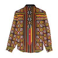 Cameroon Toghu Women Casual Shirt Vibrant Bamenda Tribal - Authentic African Folk Art