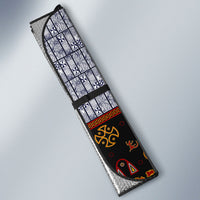 Cameroon Toghu Ethnic Heritage Auto Sun Shade Traditional Bamenda Embroidery Style - African Tribal Motifs