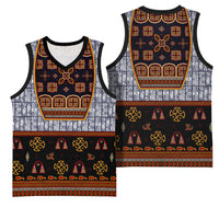 Cameroon Toghu Ethnic Heritage Basketball Jersey Traditional Bamenda Embroidery Style - African Tribal Motifs