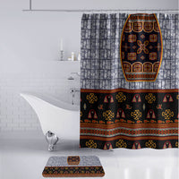 Cameroon Toghu Ethnic Heritage Bathroom Set Traditional Bamenda Embroidery Style - African Tribal Motifs