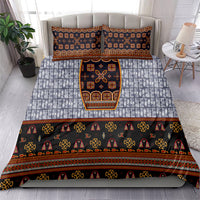 Cameroon Toghu Ethnic Heritage Bedding Set Traditional Bamenda Embroidery Style - African Tribal Motifs