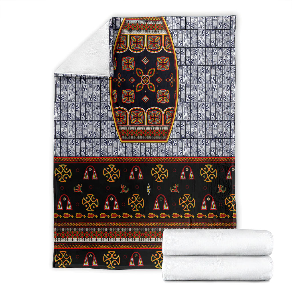 Cameroon Toghu Ethnic Heritage Blanket Traditional Bamenda Embroidery Style - African Tribal Motifs