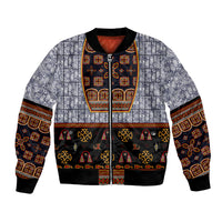 Cameroon Toghu Ethnic Heritage Bomber Jacket Traditional Bamenda Embroidery Style - African Tribal Motifs