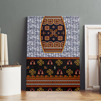 Cameroon Toghu Ethnic Heritage Canvas Wall Art Traditional Bamenda Embroidery Style - African Tribal Motifs