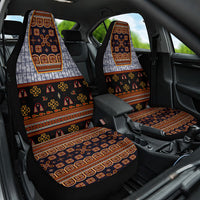 Cameroon Toghu Ethnic Heritage Car Seat Cover Traditional Bamenda Embroidery Style - African Tribal Motifs