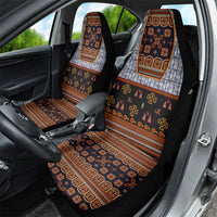 Cameroon Toghu Ethnic Heritage Car Seat Cover Traditional Bamenda Embroidery Style - African Tribal Motifs
