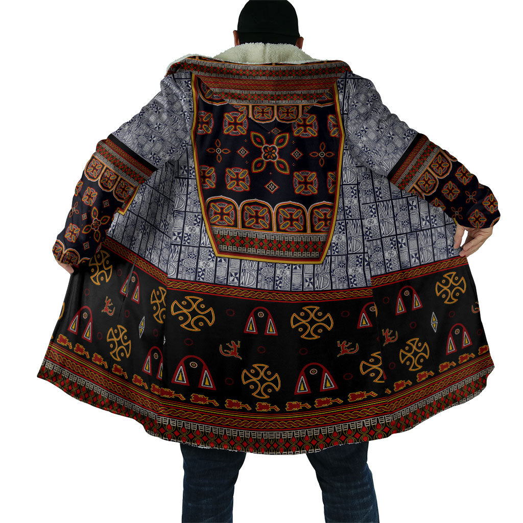 Cameroon Toghu Ethnic Heritage Cloak Traditional Bamenda Embroidery Style - African Tribal Motifs