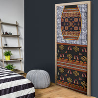 Cameroon Toghu Ethnic Heritage Door Cover Traditional Bamenda Embroidery Style - African Tribal Motifs